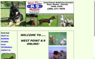 West Point K-9 Academy Inc website