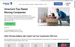 Adams Van Lines - Miami website
