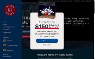 Bird Bowl Bowling Center website