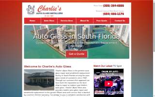 Charlies's Auto Glass website
