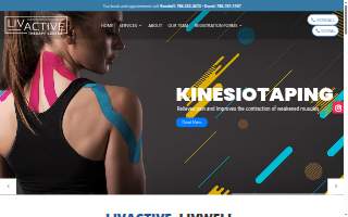 LiV Active Therapy Center Kendall website
