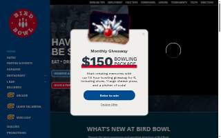 Bird Bowl Bowling Center website