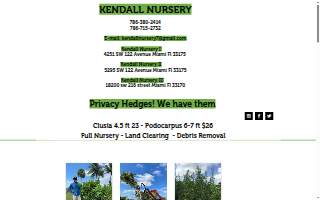 Kendall Nursery and Landscaping II of Kendall West website