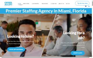Offer Accept Staffing website