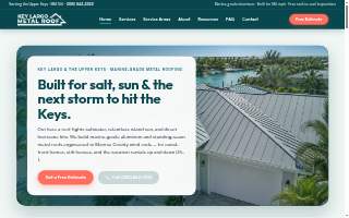 Keylargo Metal Roof website
