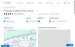 Classic Collision of Key West website