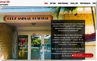 Keys Animal ER at Cruz Animal Hospital of Key West website
