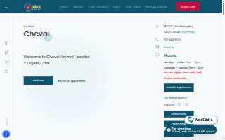 Cheval Animal Hospital website