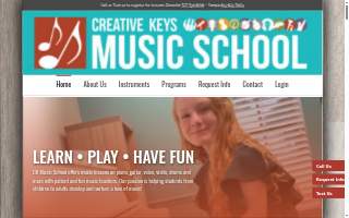 Creative Keys Music School website