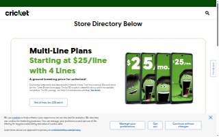 Cricket Wireless Authorized Retailer of Keystone website