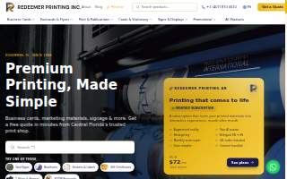 Redeemer Printing website