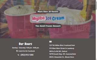 Mystic Ice Cream website