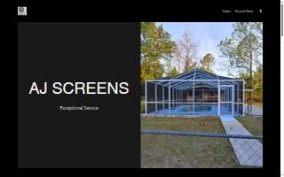 AJ Screens website