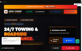 Airell Towing LLC & 24/7 Roadside Assistance of Lake City website