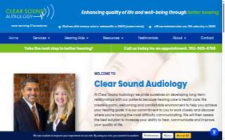 Clear Sound Audiology website
