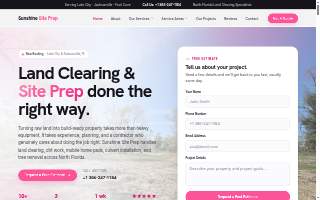 Sunshine Site Prep website