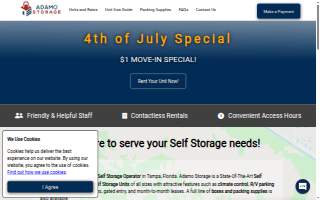 Adamo Storage of Lake Magdalene website