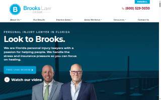 Brooks Law Group - Tampa Personal Injury Lawyer website