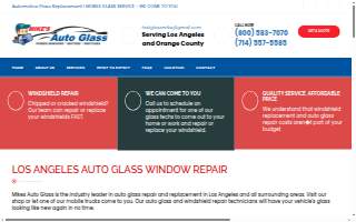 Mikes Auto Glass website