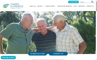 Tampa Gardens Senior Living website