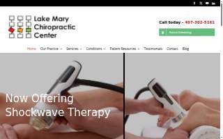 Lake Mary Chiropractic Center website