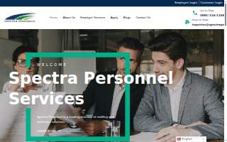Spectra Personnel Services website