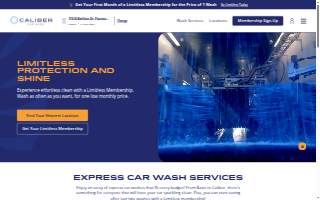 Caliber Car Wash of Grand Prairie website