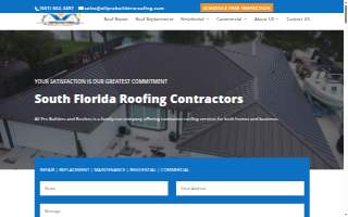 All Pro Builders & Roofing website