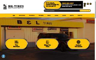 B & L Tires website