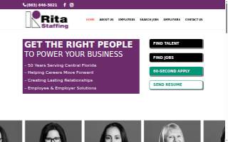 Rita Staffing Inc website
