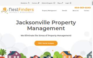 Nest Finders Property Management of Lakeside website