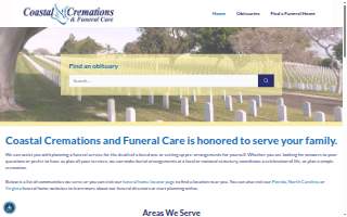 Coastal Cremations and Funeral Care website
