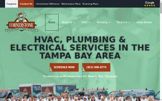 Cornerstone Pros - Air Conditioning, Plumbing & Electrical website