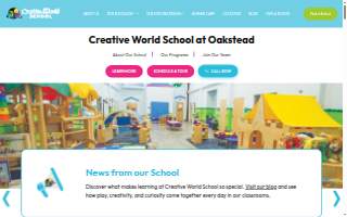 Creative World School - Oakstead website