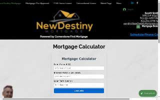 New Destiny Mortgage website