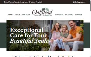 Oakstead Family Dentistry website