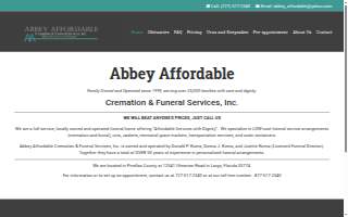Abbey Affordable Cremation and Funeral Services, Inc. website