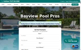 Bayview Pool Pros website