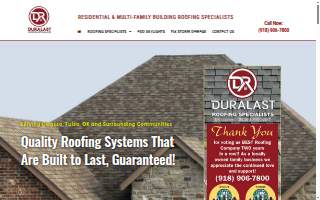 Duralast Roofing and Construction website