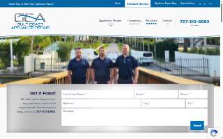 Gulf Coast Appliance Repair website