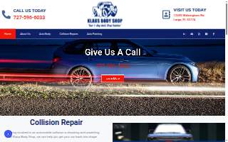 Klaus Body Shop website