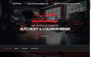 Corporate Customz Auto Body and Collision Repair website