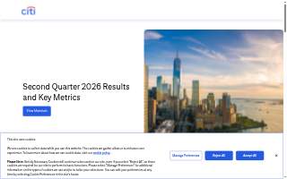 Citi Personal Wealth Management website