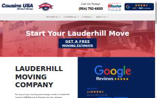 Cousins USA Moving & Storage website