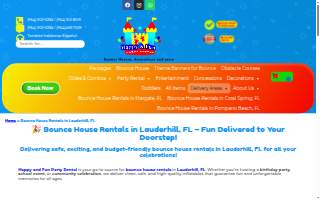 Happy and Fun Party Rental website