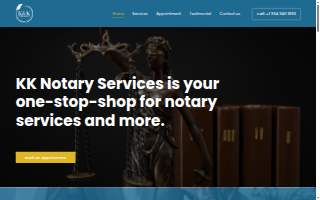 KK Notary Services website
