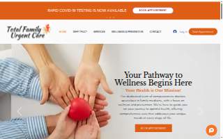 Total Family Urgent Care website