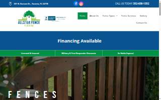 Allstar Fence Florida of Leesburg website