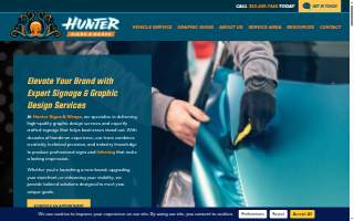 Hunter Signs & Wraps website
