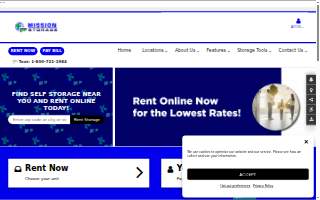Mission Self-Storage website